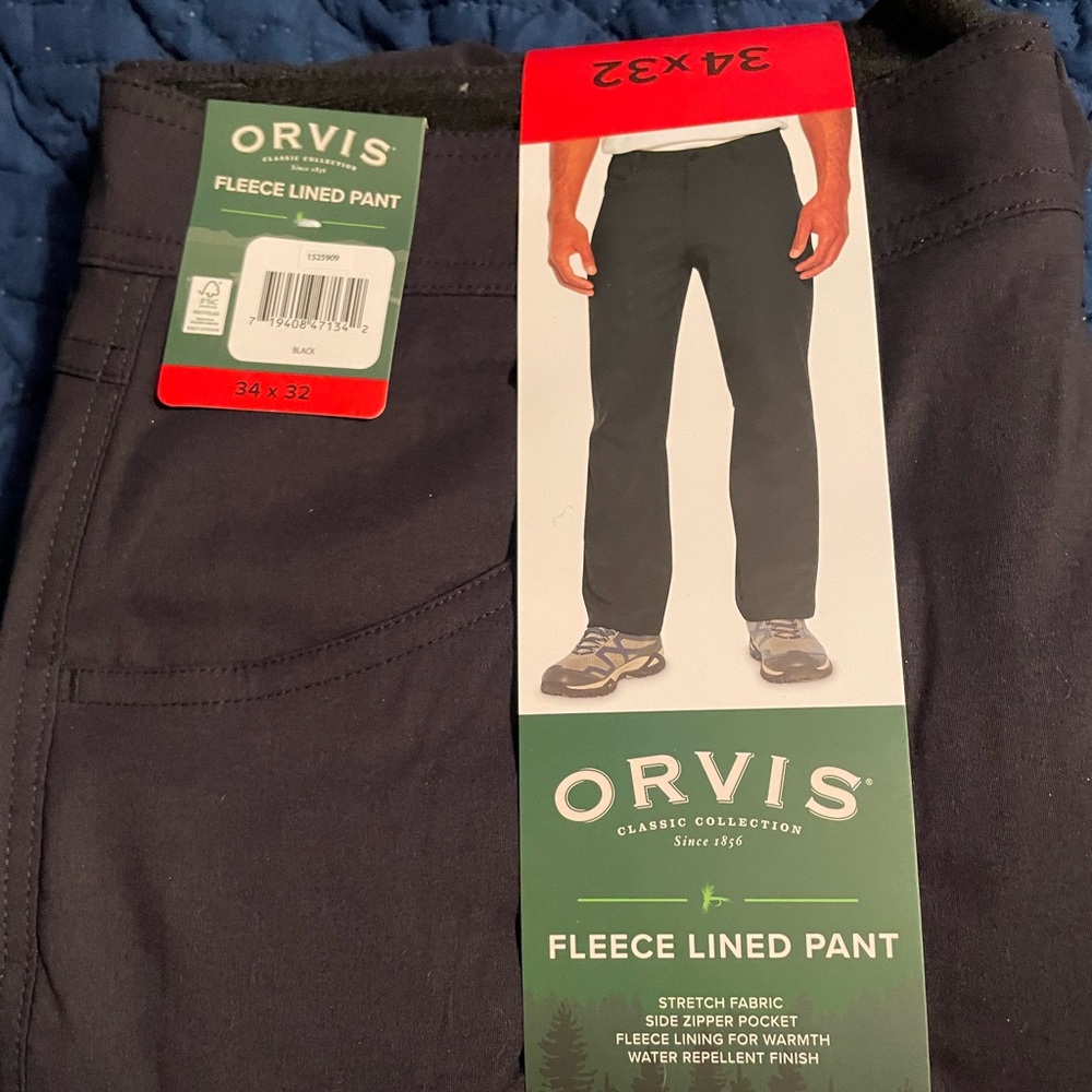 Black fleece lined pants. Size 32x34.